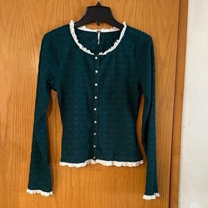 FP Movement by Free People Teal Long Sleeve Top